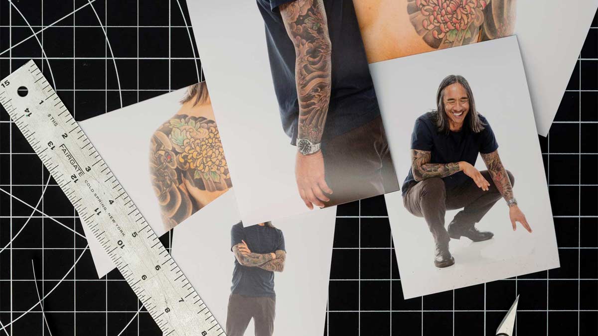 Collage of photos of Kip Fulbeck